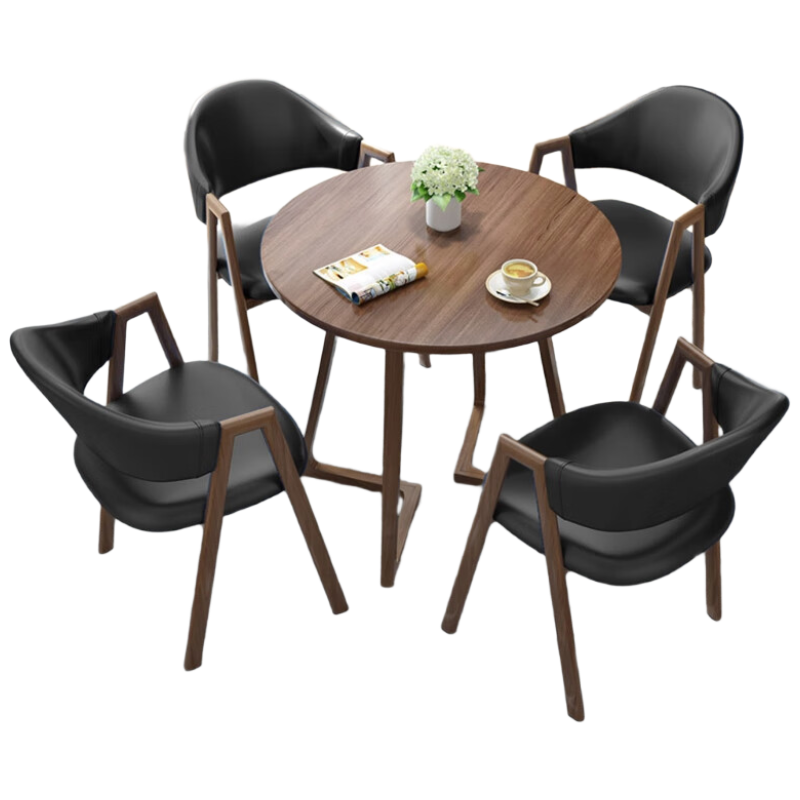 戴劲洽谈桌简易接待桌椅组合办公室休息桌奶茶店餐桌休闲桌组合五