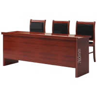 锦北主席台会议桌长条桌培训桌油漆木贴皮开会桌课桌三人1.8m宽(不含椅)