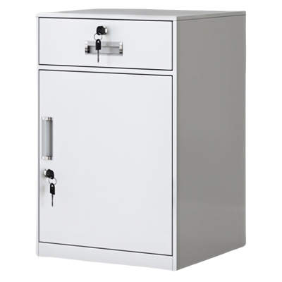 珂洋 钢制床头柜 44cm(白色) 台