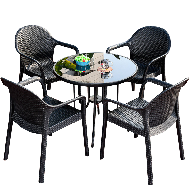 豫龙都 休闲桌椅一桌四椅 套