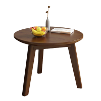 河洛伟业小圆桌胡桃色张
