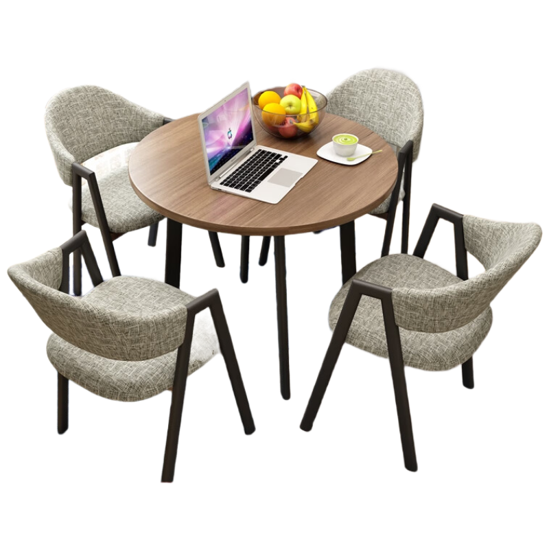 戴劲洽谈桌简易接待桌椅组合办公室休息桌奶茶店餐桌休闲桌组合三