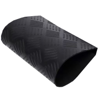 铁工邦 防滑橡胶板五道杠防滑橡胶垫 1.5米宽10米长3mm厚 卷