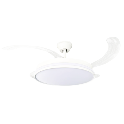 思坦库(stakunft)全光谱风扇灯客厅餐厅家用吊扇灯简约现代电扇灯变频6挡风速具遥控四叶隐形风扇灯STK-50-01