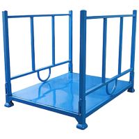 锦北仓库插管堆垛架巧固架堆叠冷库货架高架码垛架布料架折叠款加底板1200*1500*1250mm