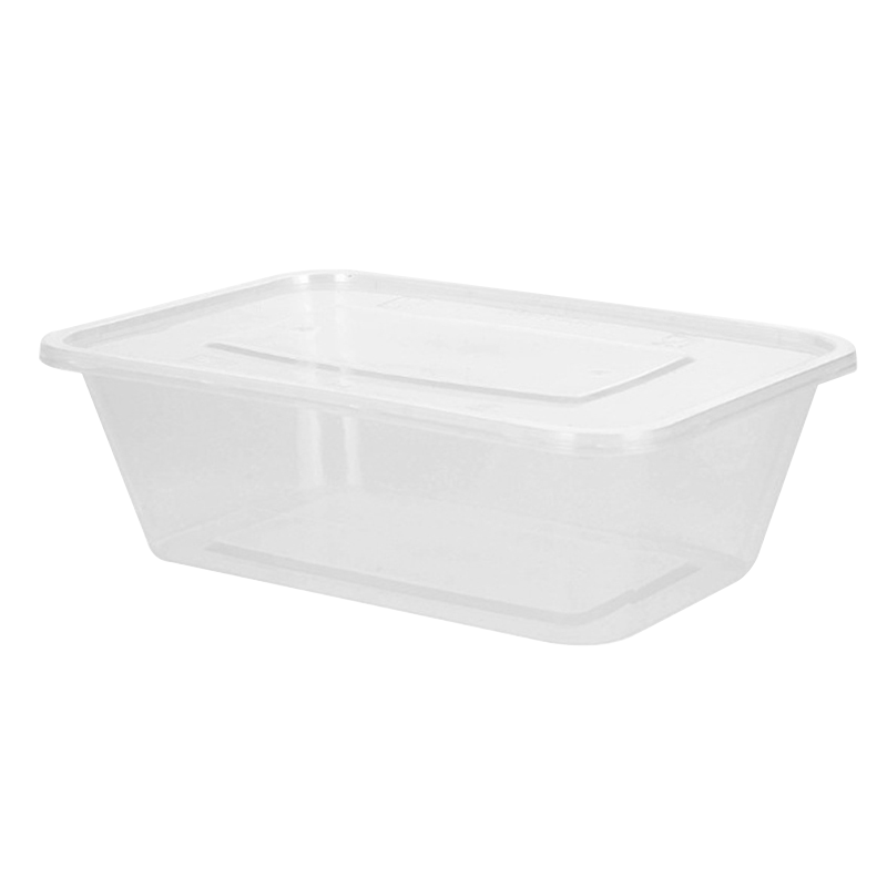 小仙马 一次性餐盒 方形1000ml透明 套