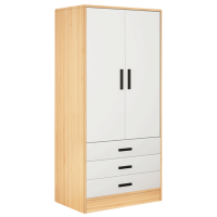伊科飞特原木色挂衣柜三抽