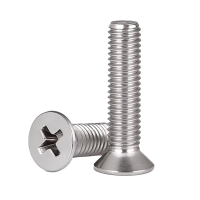 新凯益 304不锈钢十字平头螺丝沉头螺丝钉小机螺钉 M6*12[20只] 袋