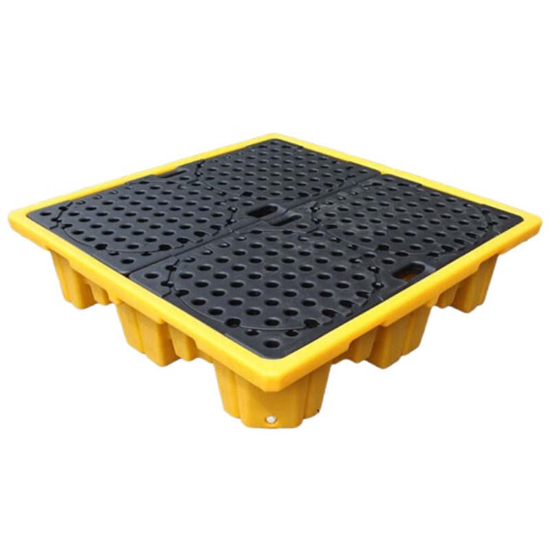晋舰防渗漏托盘塑料危废危化学品防泄漏二次容器废液机油桶接油盘四桶托盘款1300*1300*300mm