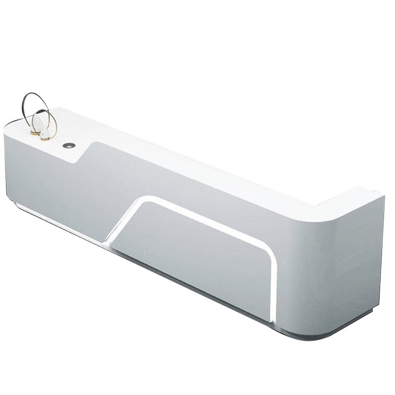 中伟办公前台异形接待台前台接待柜迎宾收银桌咨询吧台瑞彩迎祥 260*60*100cm