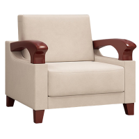 宜掌柜 接待沙发 布艺单人位 张