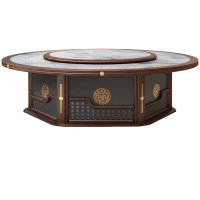 宜掌柜 圆餐桌 1.6米一桌10椅电动 套