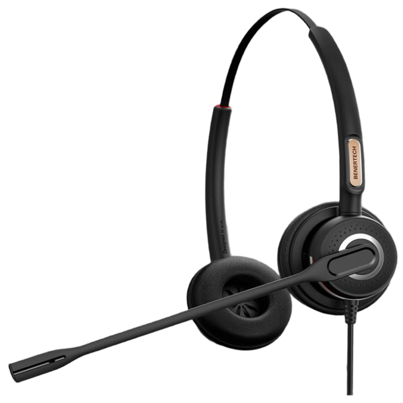 benertech百纳泰科 A720 黑色 双耳呼叫中心专用耳机 1个装