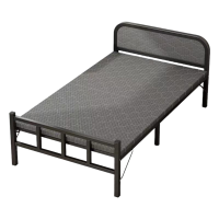 酷美智悦 单人折叠铁床软包床头190*70*65cm KM-JZ436 张