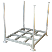 锦北仓库插管堆垛架巧固架堆叠冷库货架高架码垛架布料架 镀锌插管式1200*1200*1500mm