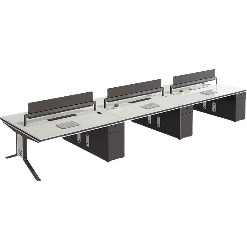 豫龙都 屏风办公桌 六人张