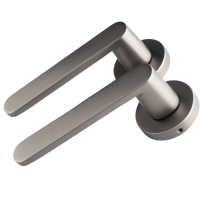 玥玛门锁室内卧室房门锁静音家用通用型门把手木门灰色加厚分体门锁具