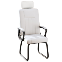 班龙工学办公椅白色+头枕把