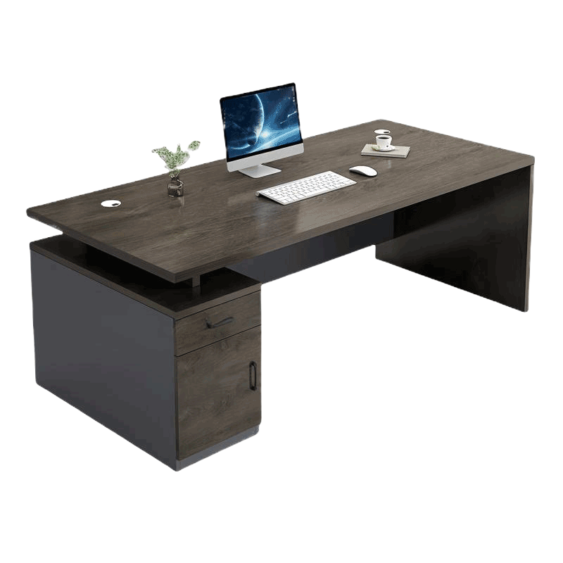 鑫睿辉 木质 办公桌 1400*600*750mm 黑色 张