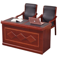 戴劲主席台会议桌长条桌培训桌油漆木贴皮开会桌课桌皮面1.4m宽(不含椅)