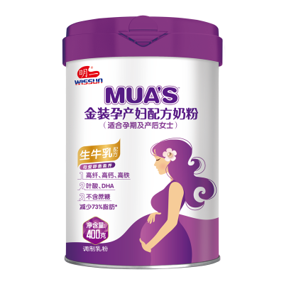 明一孕产妇奶粉金装孕妇奶粉产后生完妈妈营养配方牛奶粉400g罐装