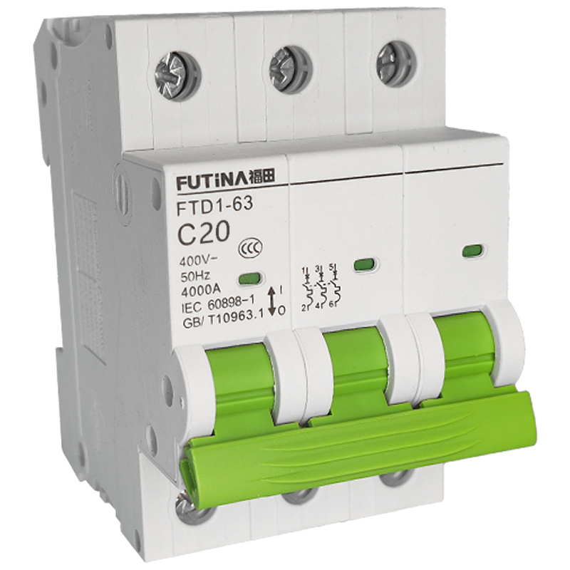 福田 小型断路器空开 家用空气开关小型断路器不带漏保 3P20A 单位:个
