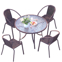 豫龙都洽谈桌四椅套