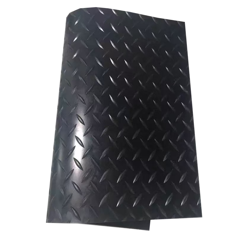 铁工邦 防滑橡胶板柳叶纹防滑橡胶垫 1米宽10米长3mm厚 卷