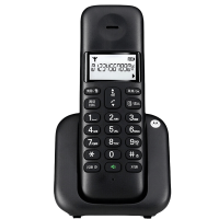 摩托罗拉(Motorola)数字无绳电话机 大屏幕白色背光 清晰免提 办公家用 T301C 黑色