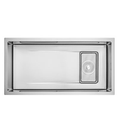 浪鲸(SSWW)水槽大单槽304不锈钢洗菜槽洗碗槽多功能洗菜盆家用蜂窝压纹水槽