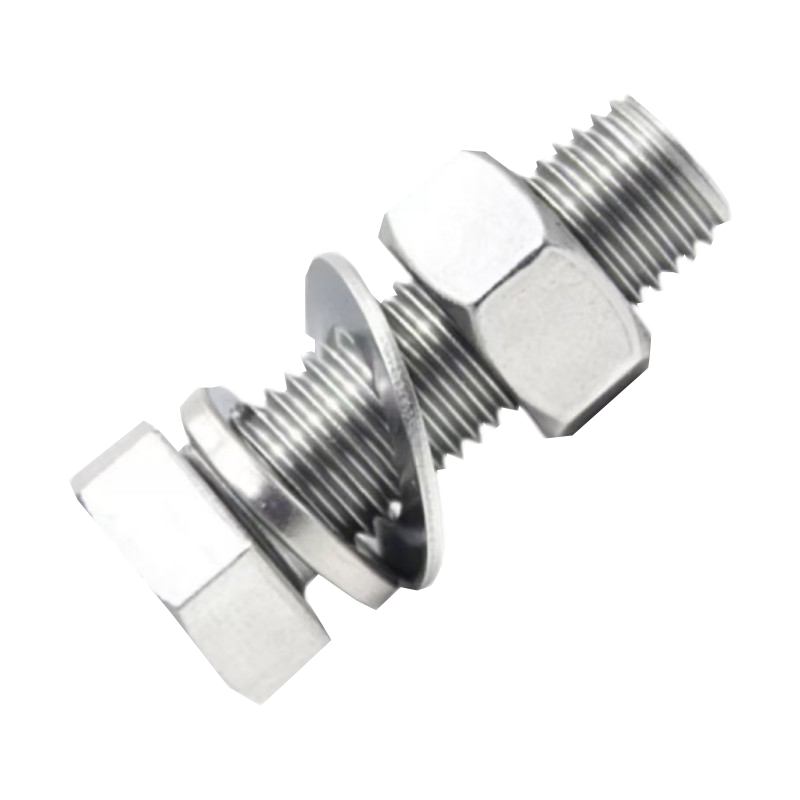 中锦科技304外六角螺丝螺母套装 (4.8级)M14*70[杆+母+平弹垫]套