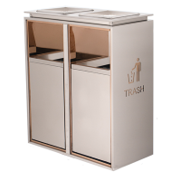 攸 全钢双桶垃圾桶 64*33*77cm 个