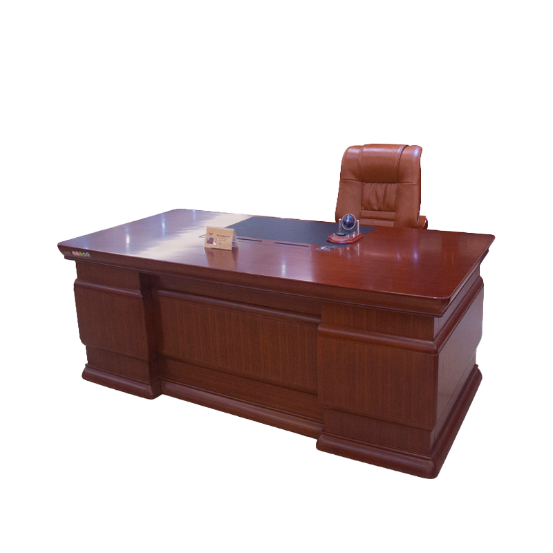 鸿业盛大FSD-7020办公家具实木贴皮老板桌油漆大班台办公桌