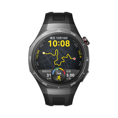 HUAWEI/华为 WATCH GT 5 Pro 46mm 曜石黑 黑色氟橡 玄玑感知系统 纳米微晶陶瓷 进阶运动