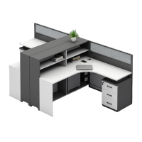 伟樽屏风工位双人位300*140*110cm张