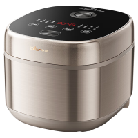 小熊智能银灰陶瓷内胆电饭煲3L触摸控制2-4人圆形底盘加热600瓦高效节能