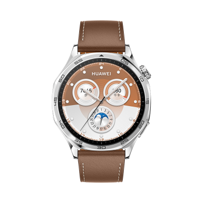 HUAWEI/华为 WATCH GT5 46mm 砂砾棕 棕色复合素皮 玄玑感知系统 全新跑骑体验 情绪健康助手