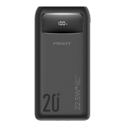 品胜PD22.5W快充充电宝20000毫安移动电源自带双线适用苹果iPhone16151413华为小米vivo等 黑色