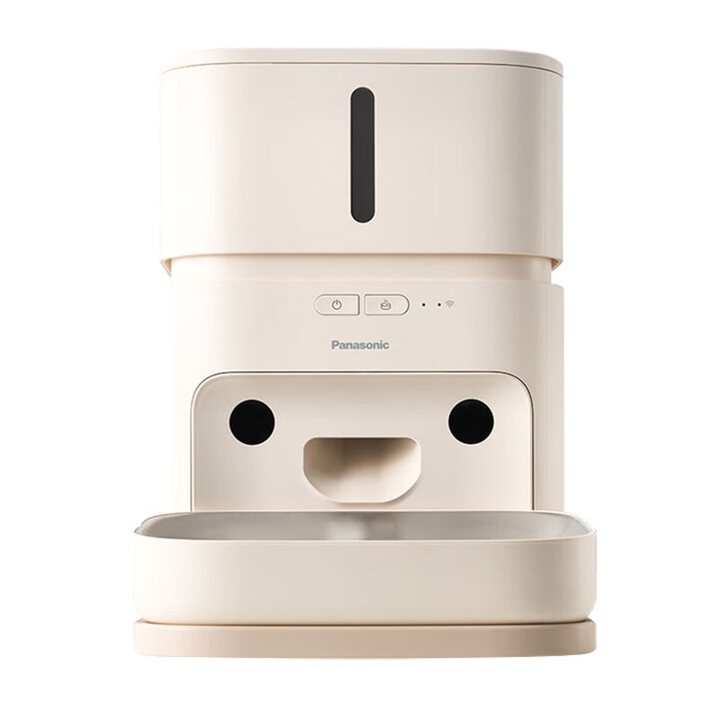 松下(Panasonic)宠物喂食器二代自动猫喂食器智能定时定量猫粮狗 猫咪自动投食机 CP-JNF02-W