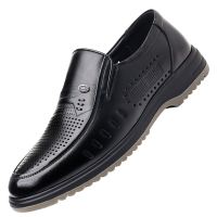 迪罗尼卡平价小鞋凉鞋男软皮春夏新款商务正装皮鞋男士透气镂空爸爸凉皮鞋