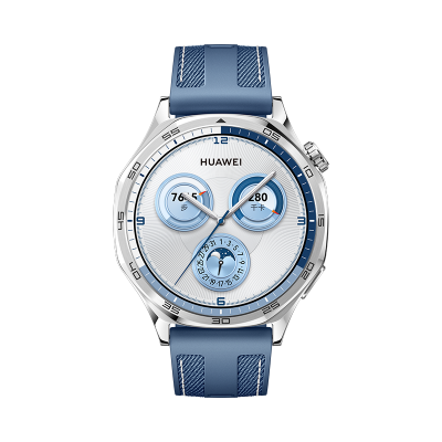 HUAWEI/华为 WATCH GT5 46mm 托帕蓝 蓝色复合编织 玄玑感知系统 全新跑骑体验 情绪健康助手