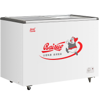 白雪(Baixue)358升冷柜超大容量平面玻璃门展示柜 卧式宽体海鲜冰柜 冷冻冷藏转换柜单温冰柜 SD/C-358FA