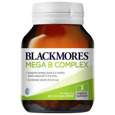 澳佳宝(BLACKMORES)高能复合维生素B族VB片75粒/瓶装应对疲劳保持活力适合学生香港保税随机发