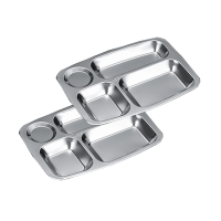 梵澜狸不锈钢四格餐盘 I34 个