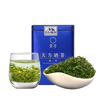[中华特色]2025年新茶春茶安徽天方茶叶 100g/听 雨前一级高山炒青绿茶 石台硒茶 华东