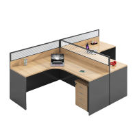 伟樽员工屏风工位双人位带柜240*140*110cm套