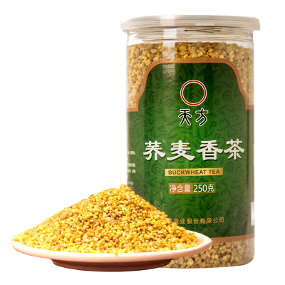 安徽天方茶叶 250g苦荞香茶花草茶荞麦茶罐装谷物茶