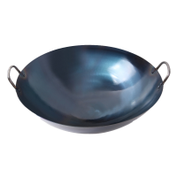 商用加厚双耳炒锅熟铁铁锅燃气灶专用直径 60cm