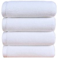 白色毛巾10条装 酒店洗浴吸水不掉毛足疗理发店美容院宾馆专用毛巾