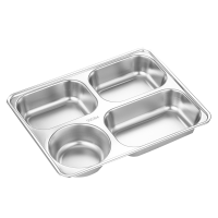 攸 不锈钢深四格快餐盘 28*22*4cm 个